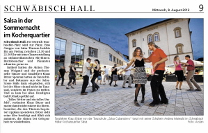 OpenAir-Salsa im Haller Tagblatt